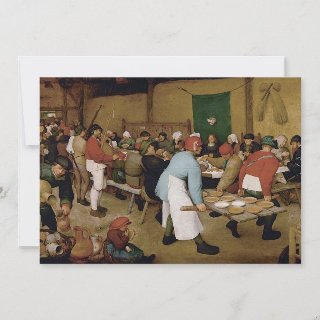 Bauernhochzeit von Pieter Bruegel, der Ältere (Vorderseite)