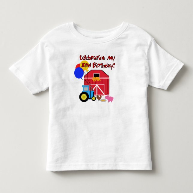 Bauernhof 3. Geburtstag Kleinkind T-shirt (Vorderseite)