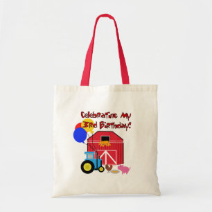 Bauernhof 3. Geburtstag T - Shirt und Geschenke Tragetasche