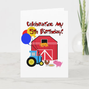 Bauernhof 5th Birthday Tshirts und Geschenke Karte