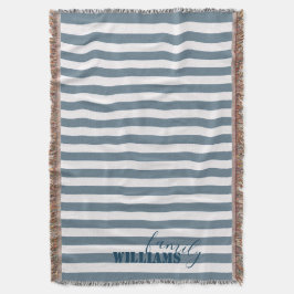 Bauernhof Aquamarine Streifen werfen Blanke Decke
