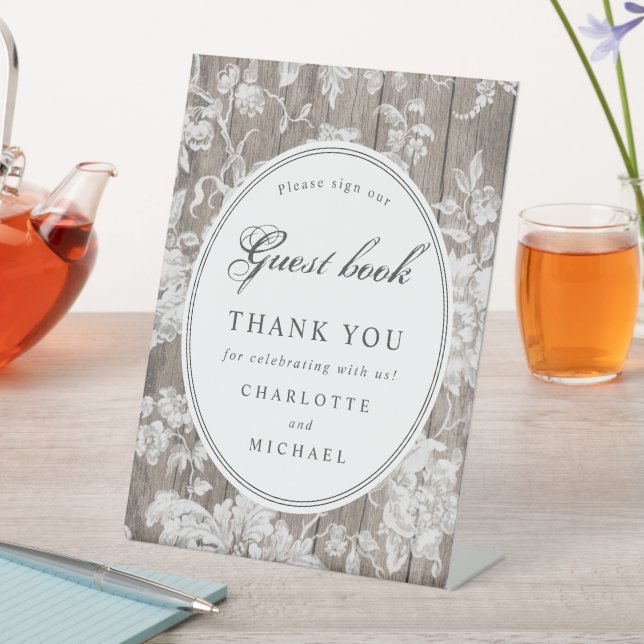 Bauernhof Bitte unterschreiben Sie unser Gästebuch Sockelschild (In Situ)