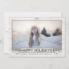 Bauernhof | Black & White Buffalo Karo Feiertagskarte