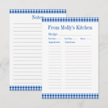 Bauernhof Blau und Weiß Gingham Karierte Rezept