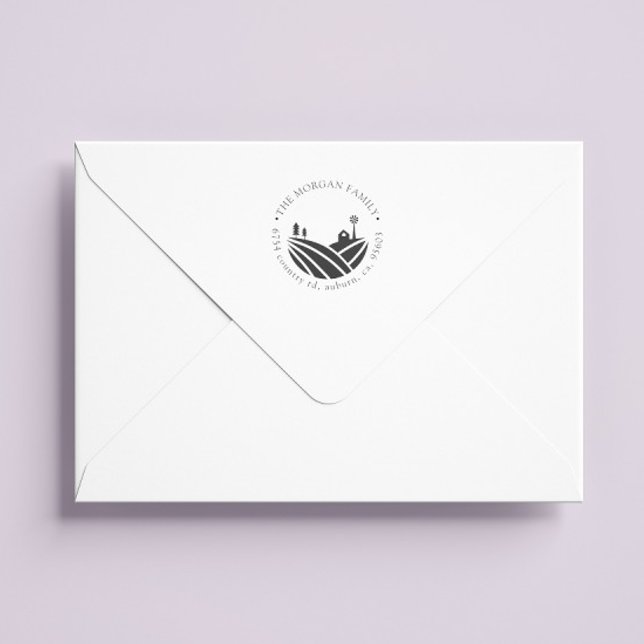 Bauernhof ⎥ Briefmarke Rücksendeadresse Gummistempel (Von Creator hochgeladen)