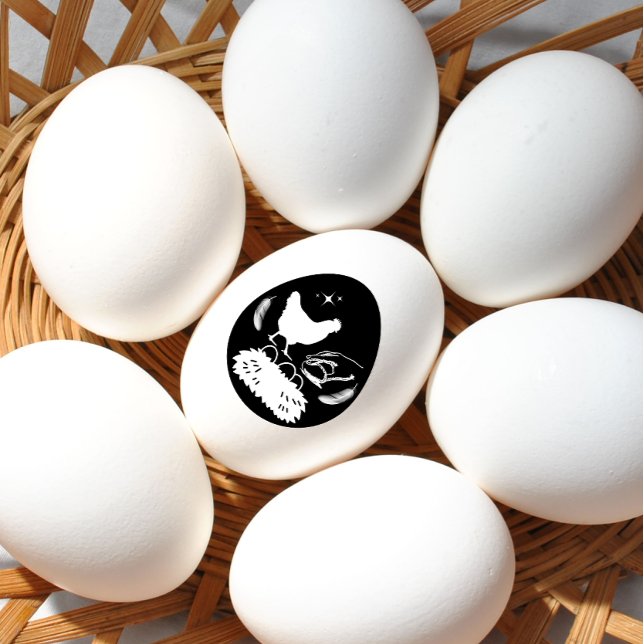 Bauernhof Eierkarton Hühnerfarm Frische Eiern Gummistempel (Von Creator hochgeladen)