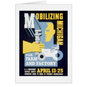 Bauernhof-Fabrik Michigan WPA 1943