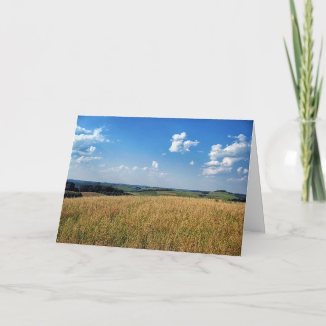 Bauernhof-Feld-Ansicht Karte (Vorderseite)