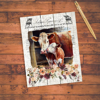 Bauernhof Floral Hereford Kühe