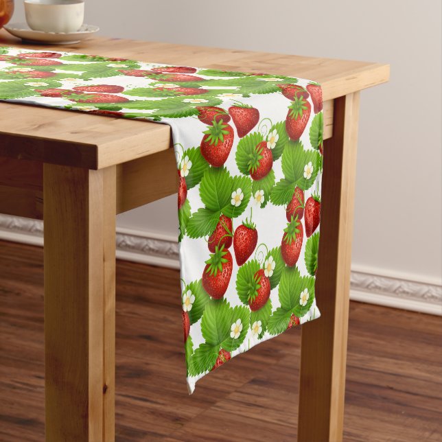Bauernhof Fresh Erdbeeren Mittelgroßer Tischläufer (Beispiel)