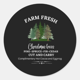 Bauernhof Frischbaum E Spruce Tanne Zeder Runder Aufkleber