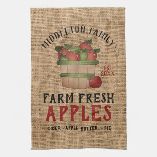 Bauernhof Frische 🍎 Äpfel Geschirrtuch