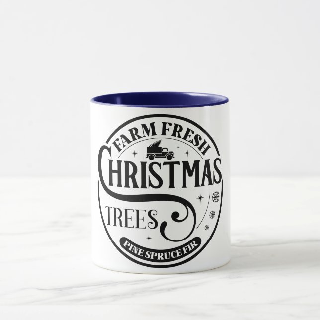 Bauernhof Frische Weihnachtsbäume Pine Spruce Fir Tasse (Zentrum)