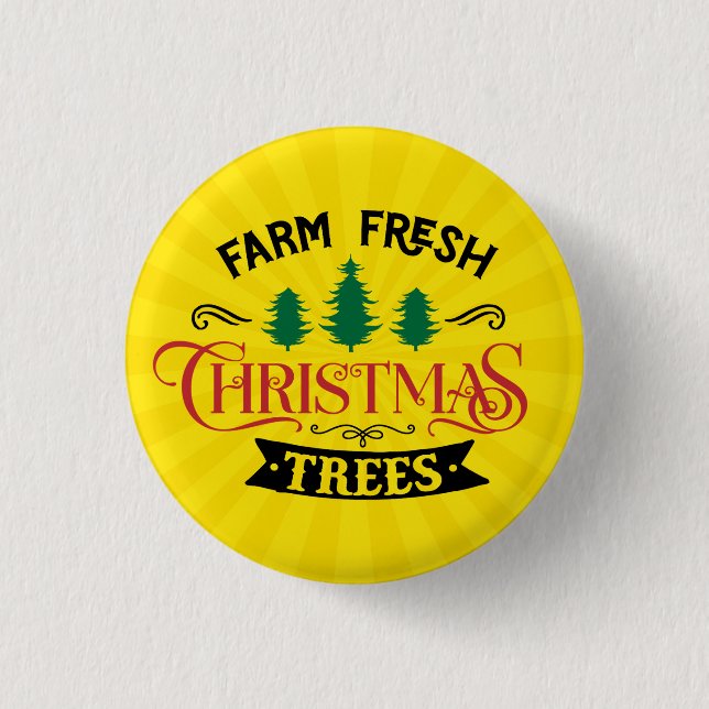Bauernhof Frische Weihnachtsbaumen Design-54394 Button (Vorderseite)