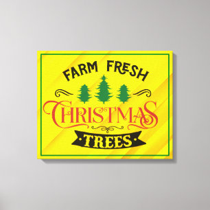 Bauernhof Frische Weihnachtsbaumen Design-54394 Leinwanddruck