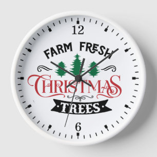Bauernhof Frische Weihnachtsbaumen Design-54394 Uhr