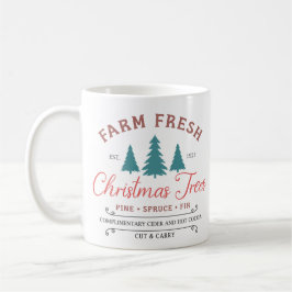 Bauernhof Frische Weihnachtsbaumen Kaffeetasse