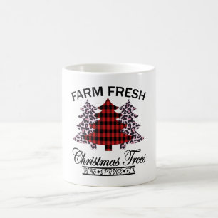 Bauernhof Frische Weihnachtsbaumen Kaffeetasse