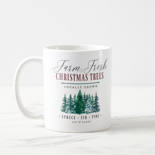 Bauernhof Frische Weihnachtsbaumen Kaffeetasse (Links)