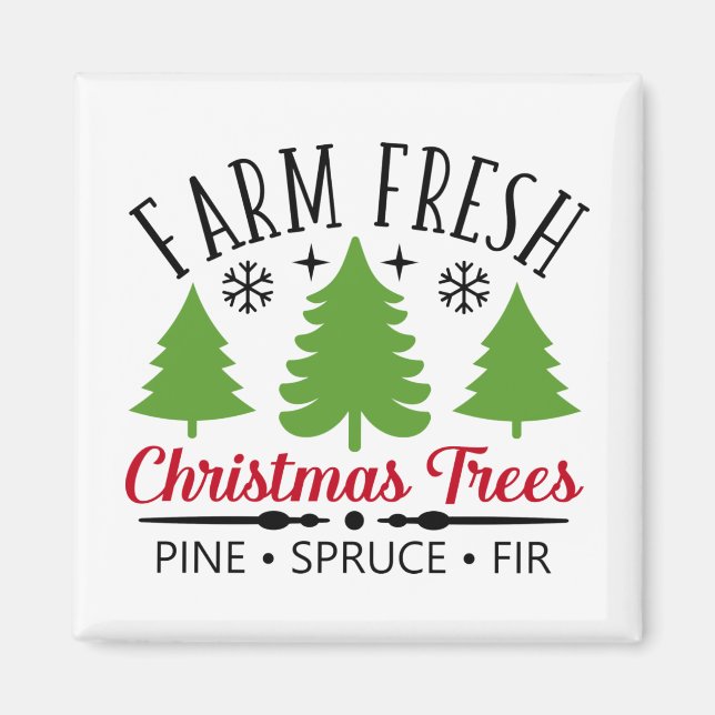 Bauernhof Frische Weihnachtsbaumen Magnet (Vorne)