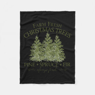 Bauernhof Frische Weihnachtsbaumen Pine Spruce Fri Fleecedecke