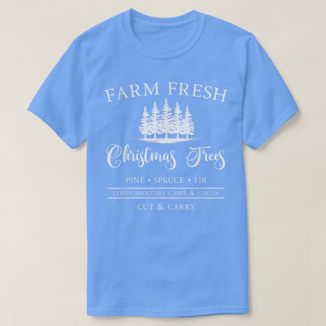 Bauernhof Frische Weihnachtsbaumen T-Shirt (Design vorne)
