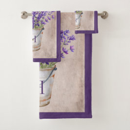 Bauernhof Frühling / SommerLavendel in einem Eimer Badhandtuch Set