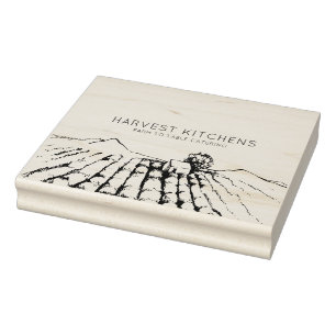 Bauernhof für den Catering Business Wood Art Brief Gummistempel