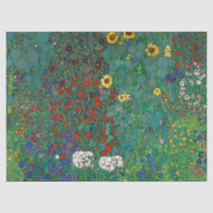 Bauernhof Garten mit Sonnenblumen nach Gustav Klim Seidenpapier