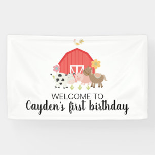 Bauernhof-Geburtstagsfeier-Willkommensschild Banne Banner