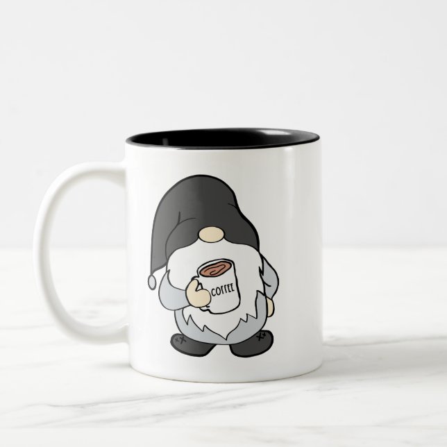 Bauernhof Gnome mit Lumpy Coffee Tasse (Links)