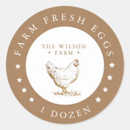 Bauernhof Goldsterne Ei Karton Sticker