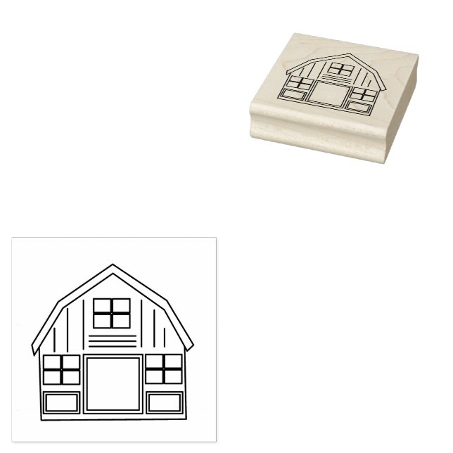 Bauernhof Gummistempel (Stempel)