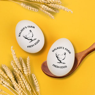 Bauernhof Hen Personalisiert Egg Briefmarke Gummistempel