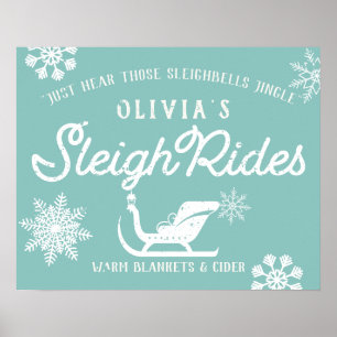 Bauernhof Holiday Sleigh Rides Custom Family Poster
