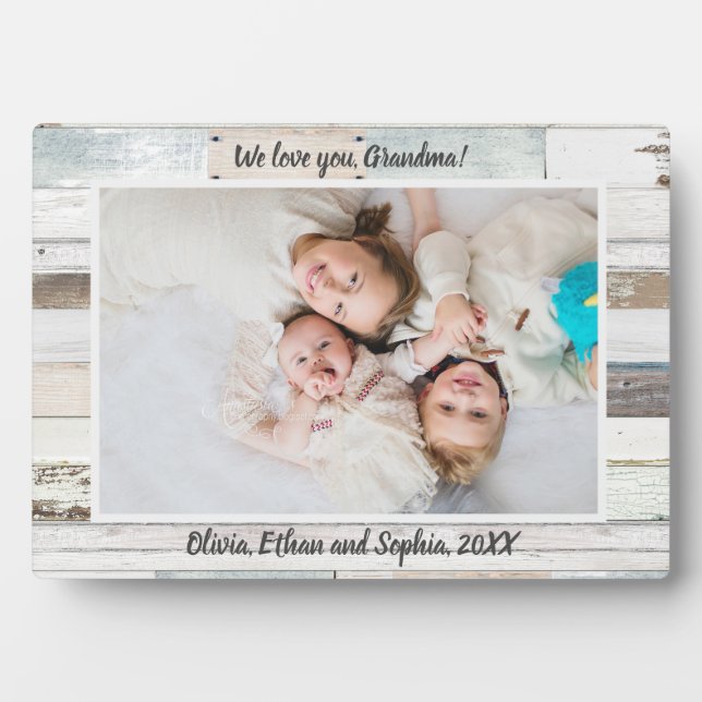 Bauernhof Holz Personalisiert Name Foto Plaque Fotoplatte (Vorderseite)