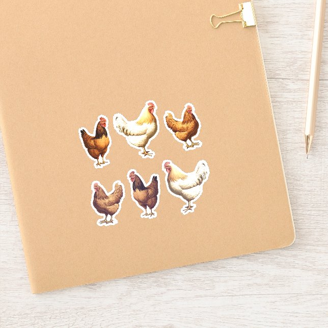 Bauernhof Hühnchen Hen Bird Journal Planner Sticke Aufkleber (Notizbuch)