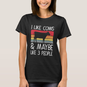 Bauernhof Ich mag Kühe und vielleicht wie 3 Leute T-Shirt