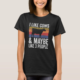 Bauernhof Ich mag Kühe und vielleicht wie 3 Leute T-Shirt