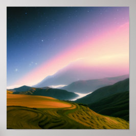 Bauernhof im Gebirgsposter Poster