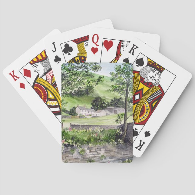 Bauernhof in der Nähe von Thirlmere, Lake District Spielkarten (Rückseite)