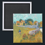 Bauernhof in der Provence | Vincent Van Gogh Magnet<br><div class="desc">Bauernhaus in Provence (1888) von dem niederländischen Postimpressionisten Vincent Van Gogh. Originelles Kunstwerk ist ein Ölgemälde auf der Leinwand,  das in lebhaften goldenen Gelben und Aqua-Blautönen gemalt wird.

Verwenden Sie die Entwurfstools,  um einen benutzerdefinierten Text hinzuzufügen oder das Bild zu personalisieren.</div>