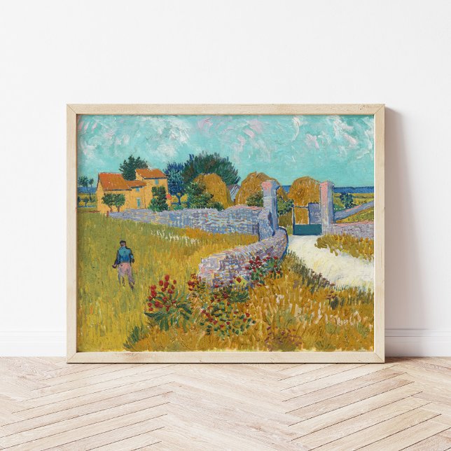 Bauernhof in der Provence | Vincent Van Gogh Poster (Von Creator hochgeladen)