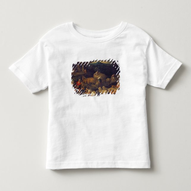 Bauernhof-Innen- oder scherende Schafe Kleinkind T-shirt (Vorderseite)