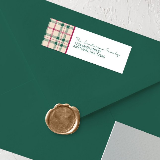 Bauernhof Kariert mit Rücksendeadressen-Aufklebern (Von Creator hochgeladen)