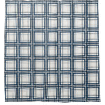 Bauernhof Kariert, Navy Blue, Slate, Grau, Creme