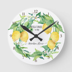 Bauernhof Küche Lemon Grüner Weinkeller Runde Wanduhr