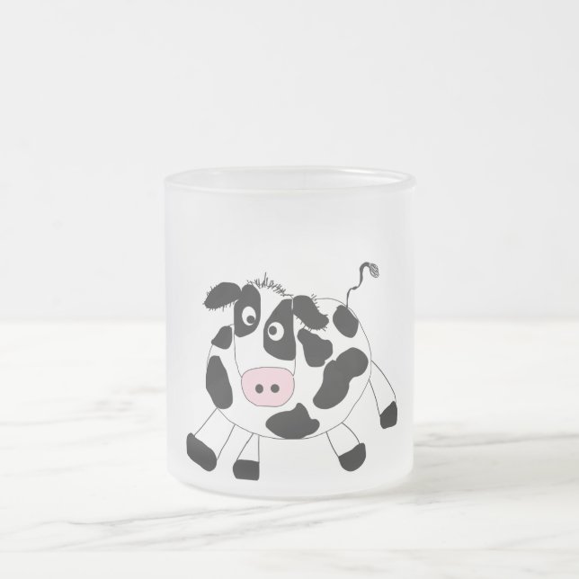 Bauernhof-Kuh-T-Shirts und Geschenke Mattglastasse (Mittel)