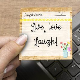 Bauernhof, Lampen und Blume 3" x "3 Post-it Klebezettel