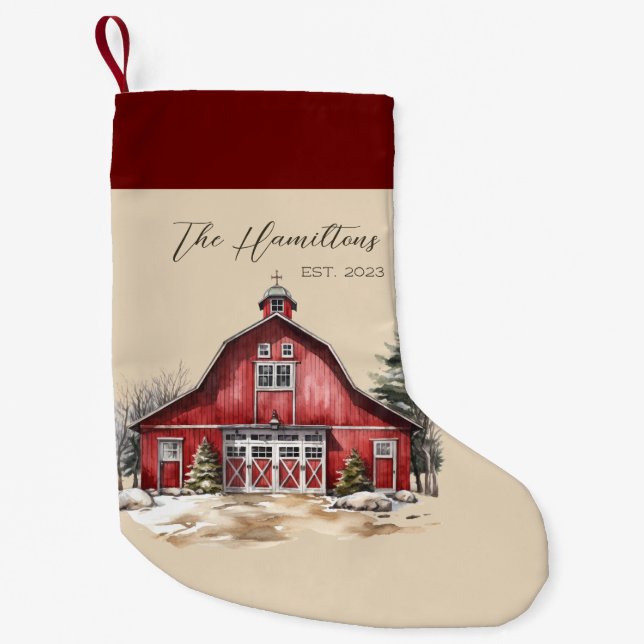 Bauernhof Land Custom Kleiner Weihnachtsstrumpf (Vorderseite)